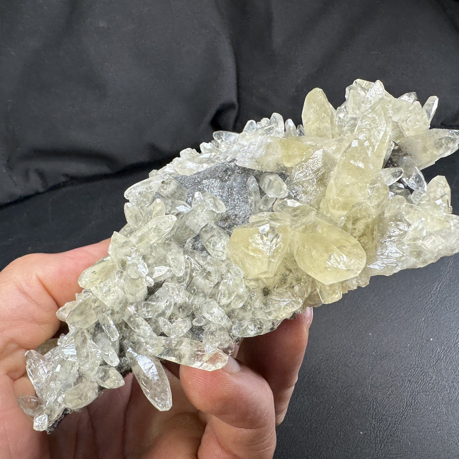 Calcite Crystals with Chalcopyrite Dolomite on Matrix / Missouri