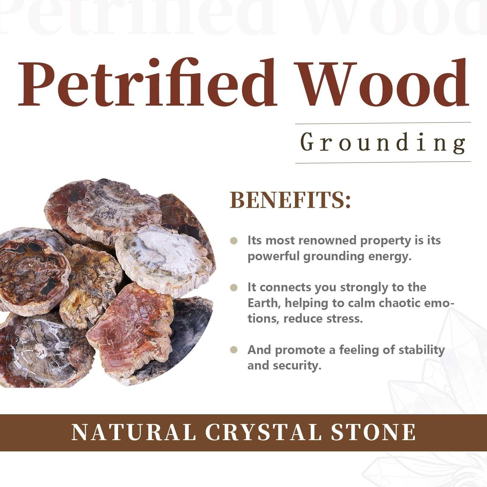 3.3-5″ Natural Irregular Petrified Wood Stones Coaster Cup Mat Chakra Healing…