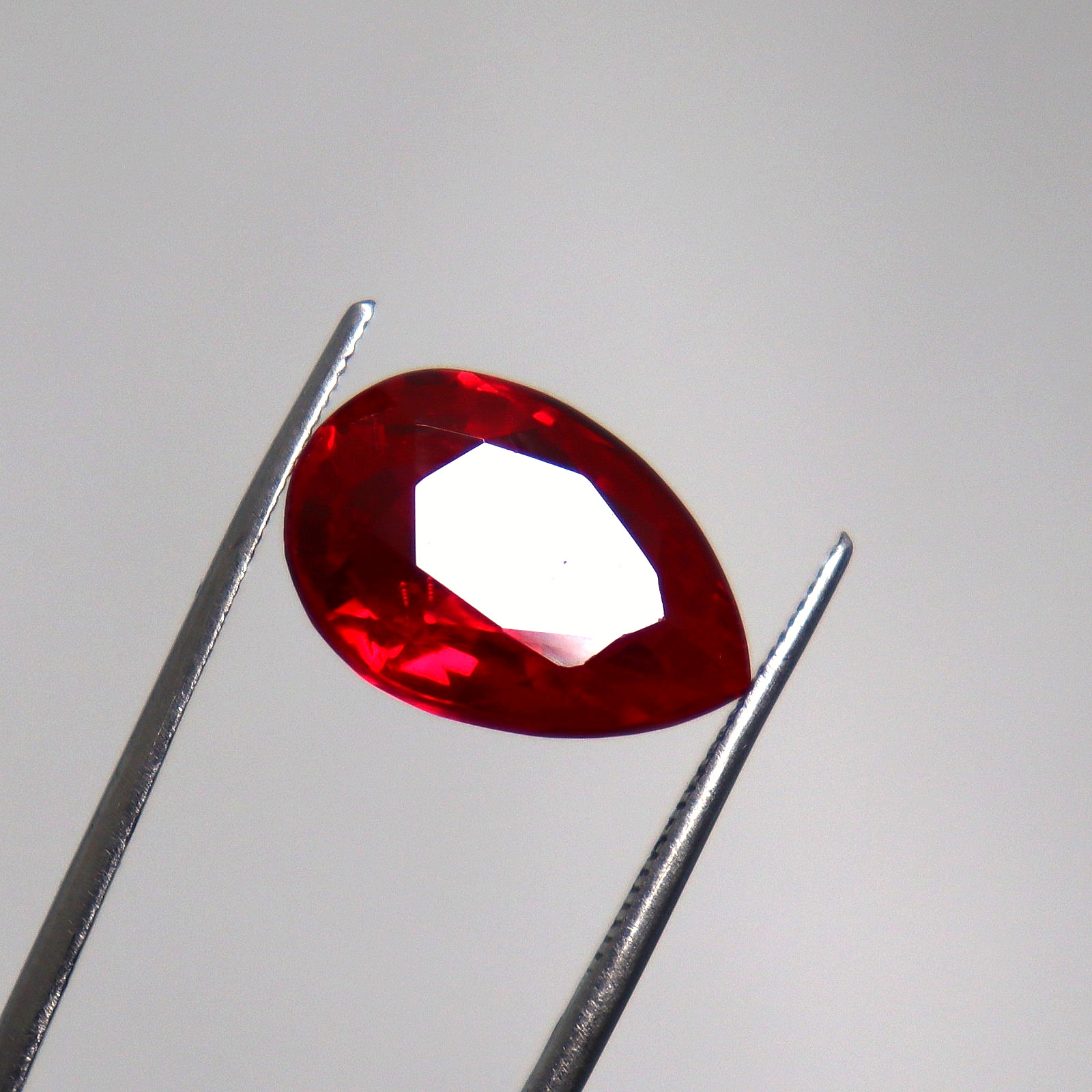 8-10 Ct Pear Cut Certified Loose Gemstone BURMA Pigeon Blood Red Ruby