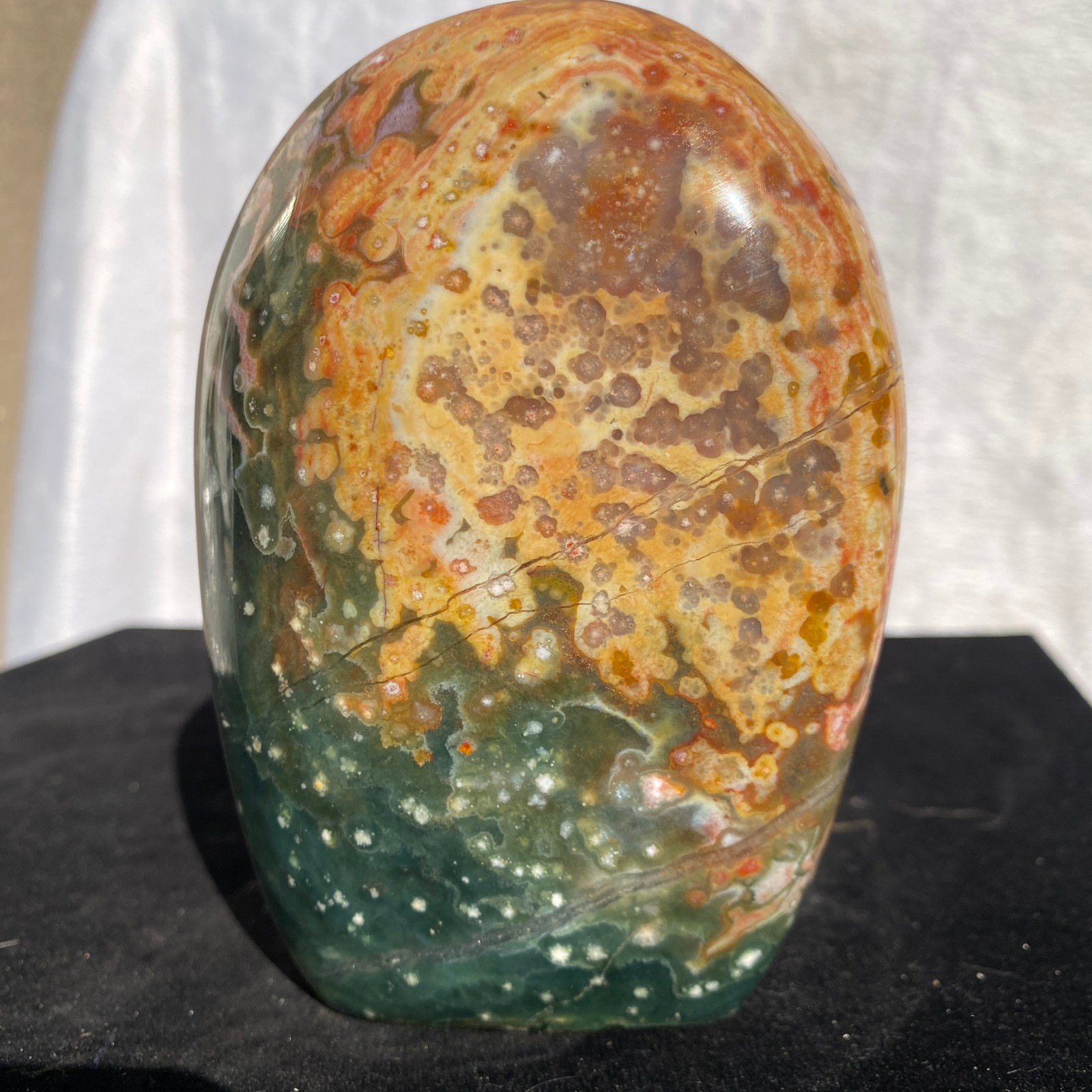840g Natural polychrome Ocean Jasper Specimen Quartz Crystal Reiki Healing