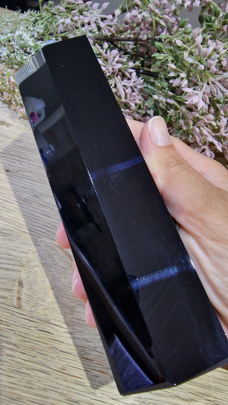 Large Black Obsidian Crystal Tower Point 713g 18cm DISCOUNTED Reiki Chakra
