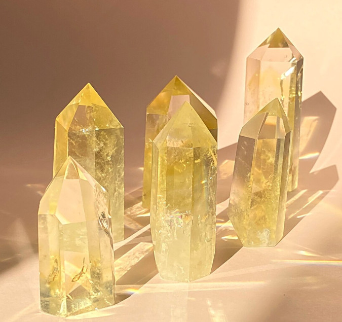 Natural Citrine Quartz Tower Spiritual Healing Crystal Gift Boost Confidence