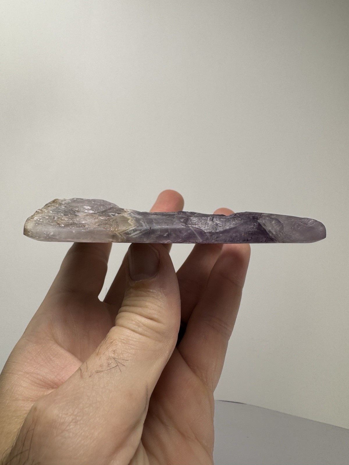 Boreal Amethyst Auralite 23 Crystal – Vertical Cut Polished Face