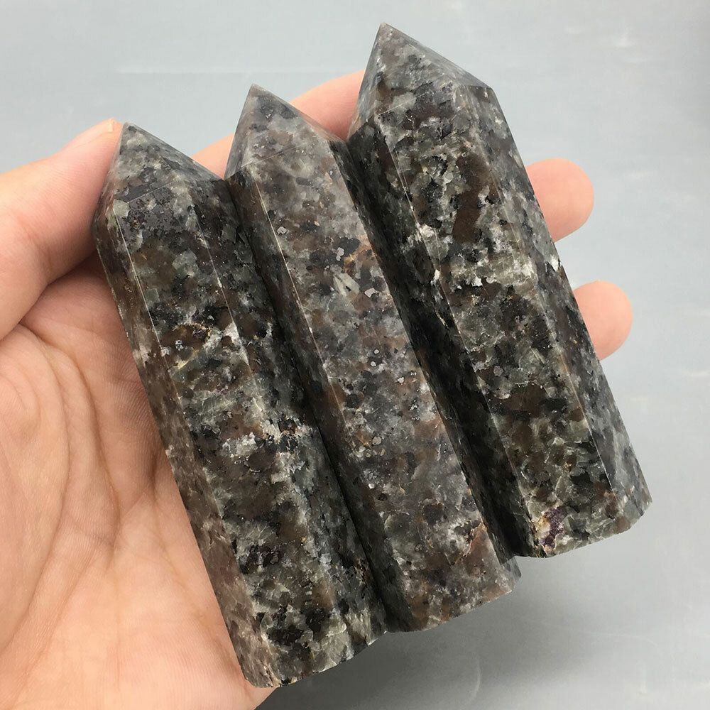 9-10CM Natural Yooperlite Quartz Obelisk Crystal Point Wand Reiki Healing Stone