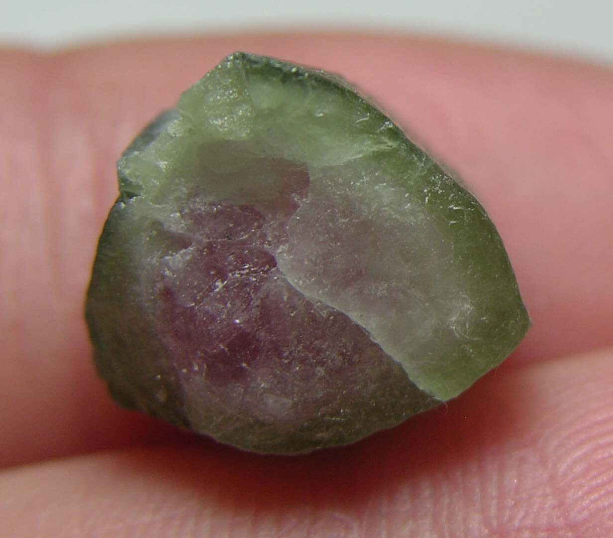 9.35ct Afghan 100% Natural Raw Watermelon Tourmaline Crystal Specimen 1.85g 12mm