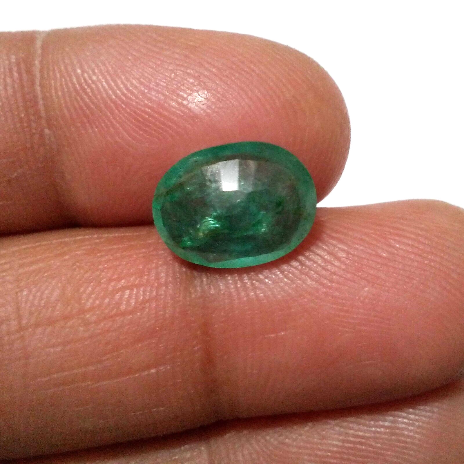 High Quality A+ Zambian Emerald Oval Shape 4.50 Crt Green Faceted Loose Gemstone