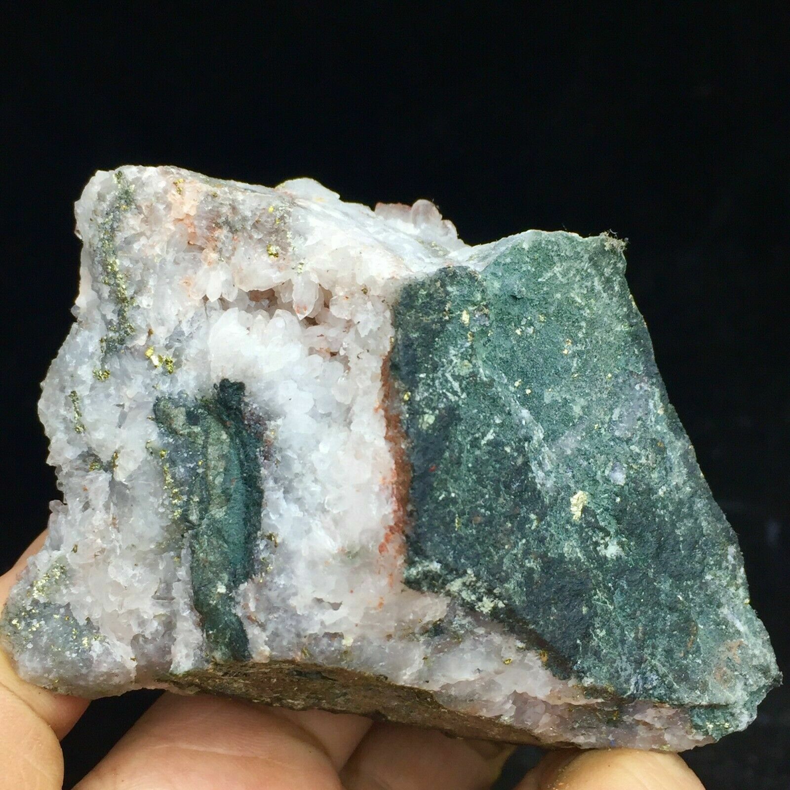 238g Natural Strawberry Crystal & Triangle Pyrite Crystal Mineral Specimen