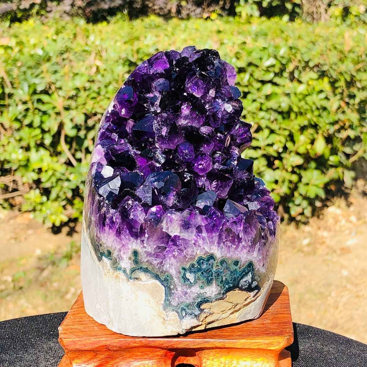 3.3LB Natural Amethyst geode quartz cluster crystal specimen Healing 3140