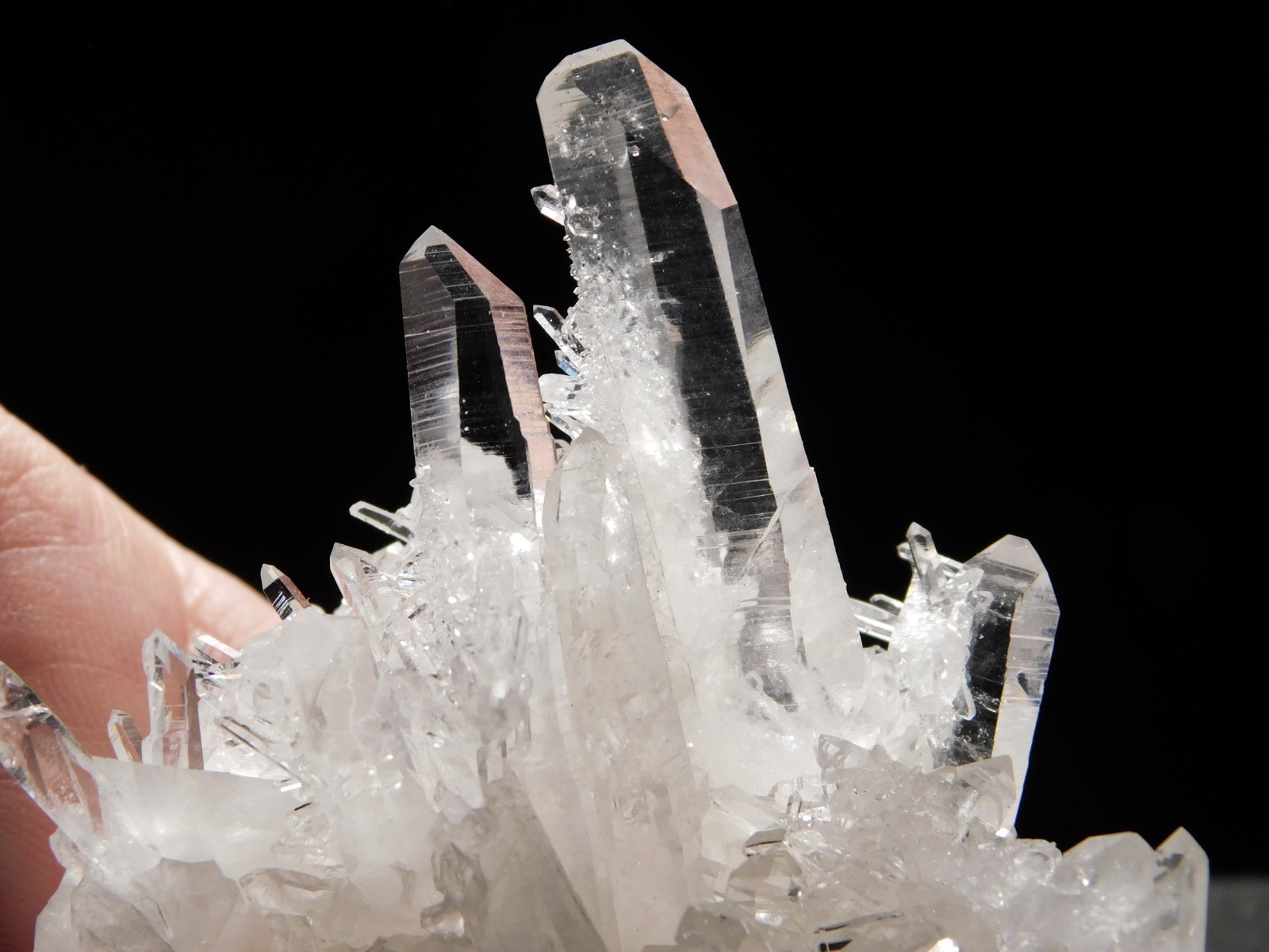SUPER! TRANSLUCENT Quartz Crystal Cluster Collier Creek ARKANSAS 75.2gr