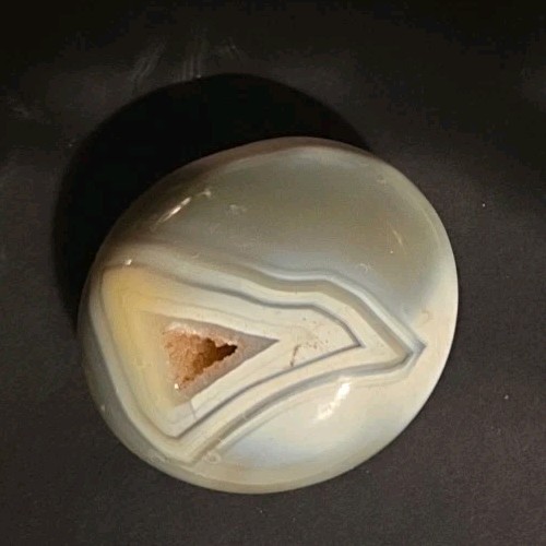 Orca Agate Chalcedony NEW Polished Tumbled Palm Stone Approx. 3×3 Inches Druzy