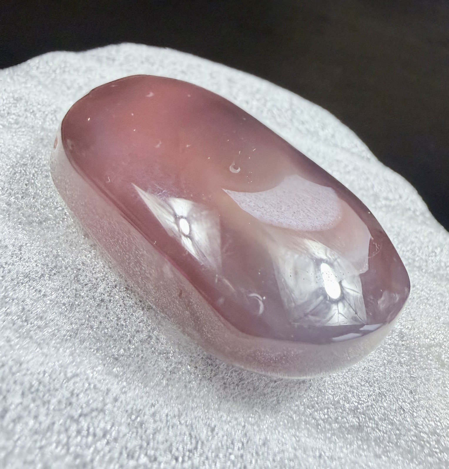 Crystal Mozambique Agate Natural Colour Chalcedony Geode crimson Druzy 39g (3)