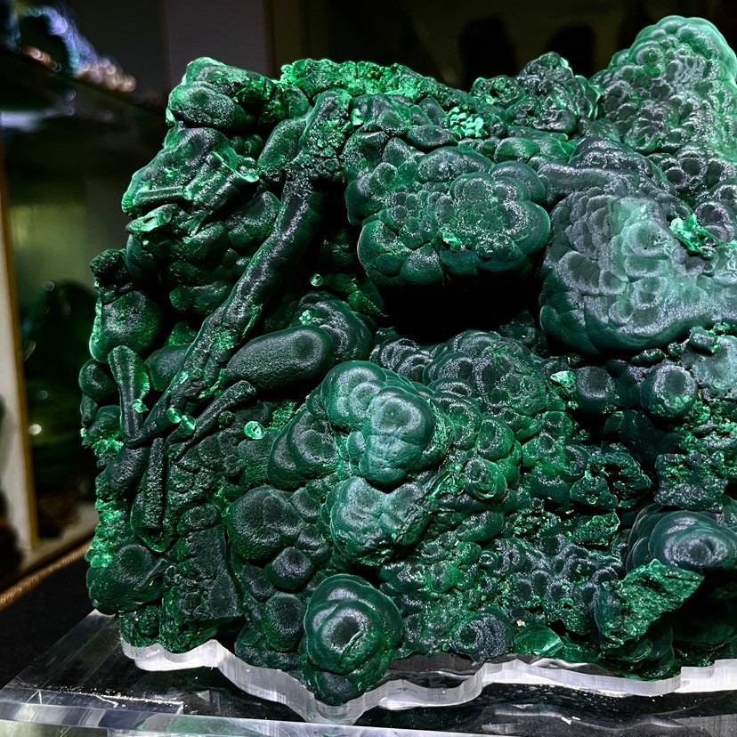 12LBNatural Raw Botryoidal Malachite Cluster Rough Green Mineral Specimen With C
