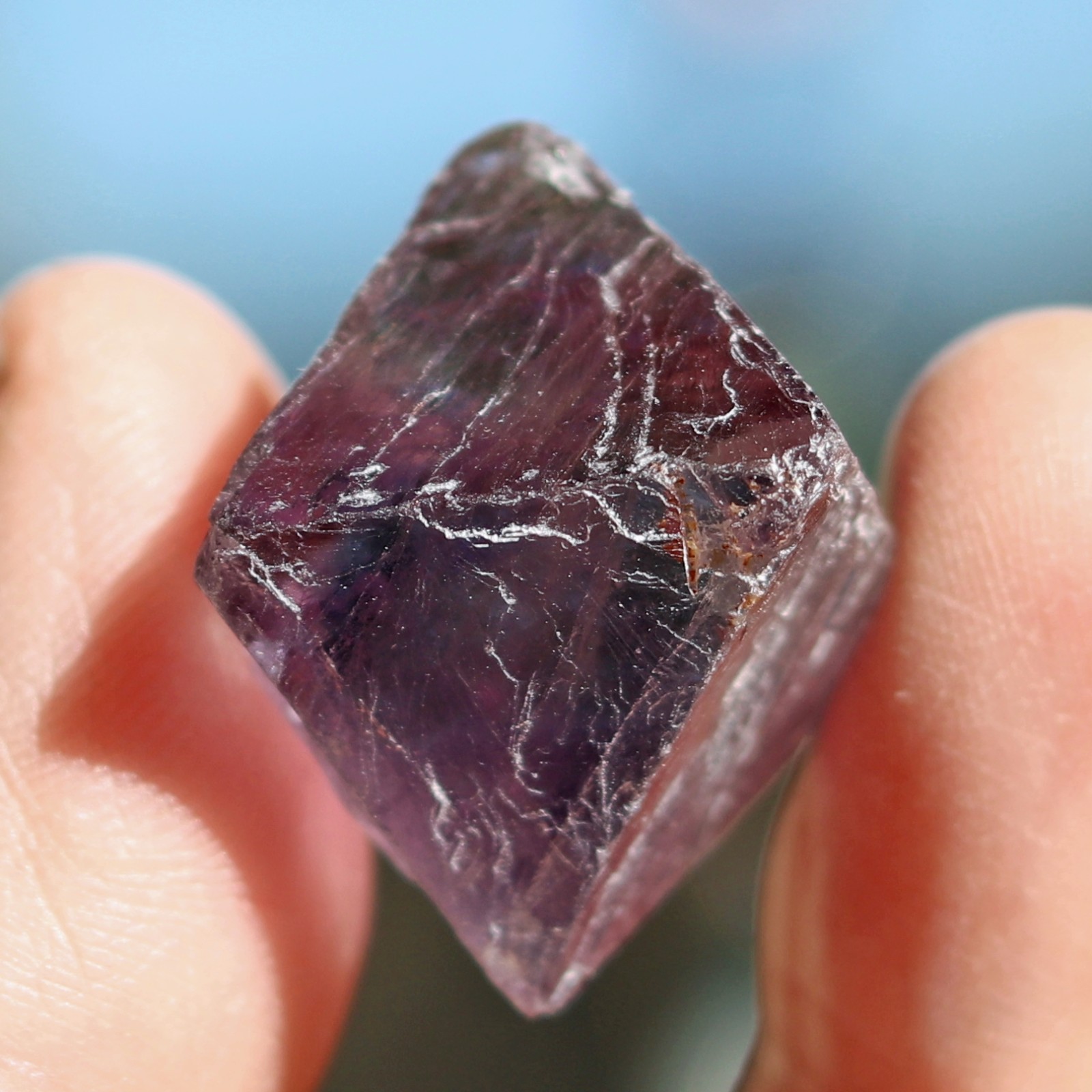 Fluorescent Mineral Specimen: Fluorite Octahedron (FLU63)