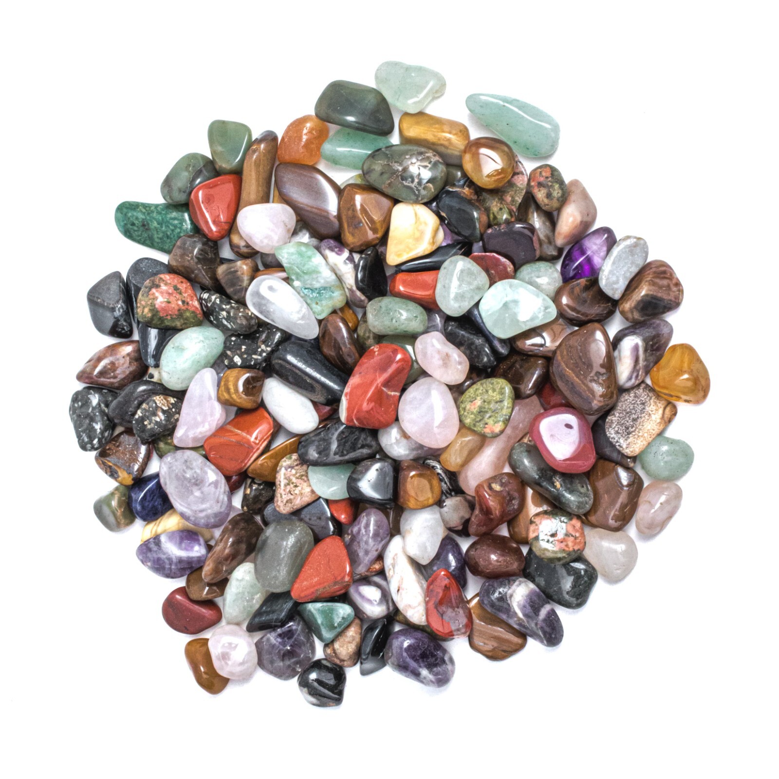 1 lb Small Tumbled South Africa Assorted Mix Gemstone Crystals Bulk Gems Rocks