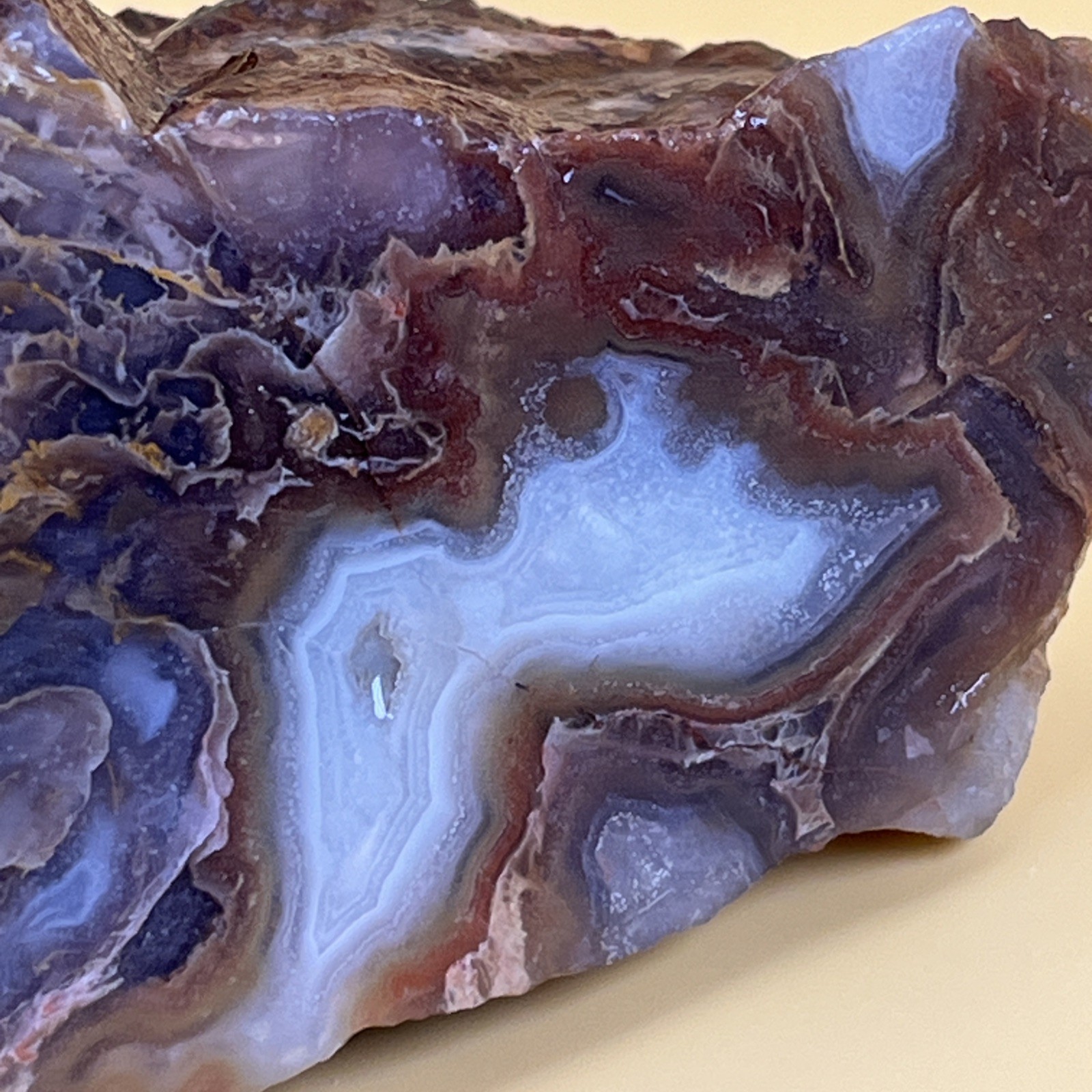 Wild/Raw Crazy Lace Agate 290g Cabbing Slabbing Cut on One Side