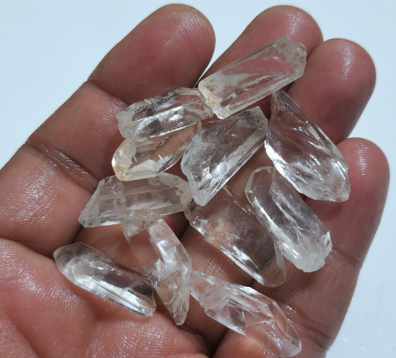 Amazing Crystal Quartz Rough 11 Pcs Lot Huge Size 20-25 MM Rare Loose Gemstone