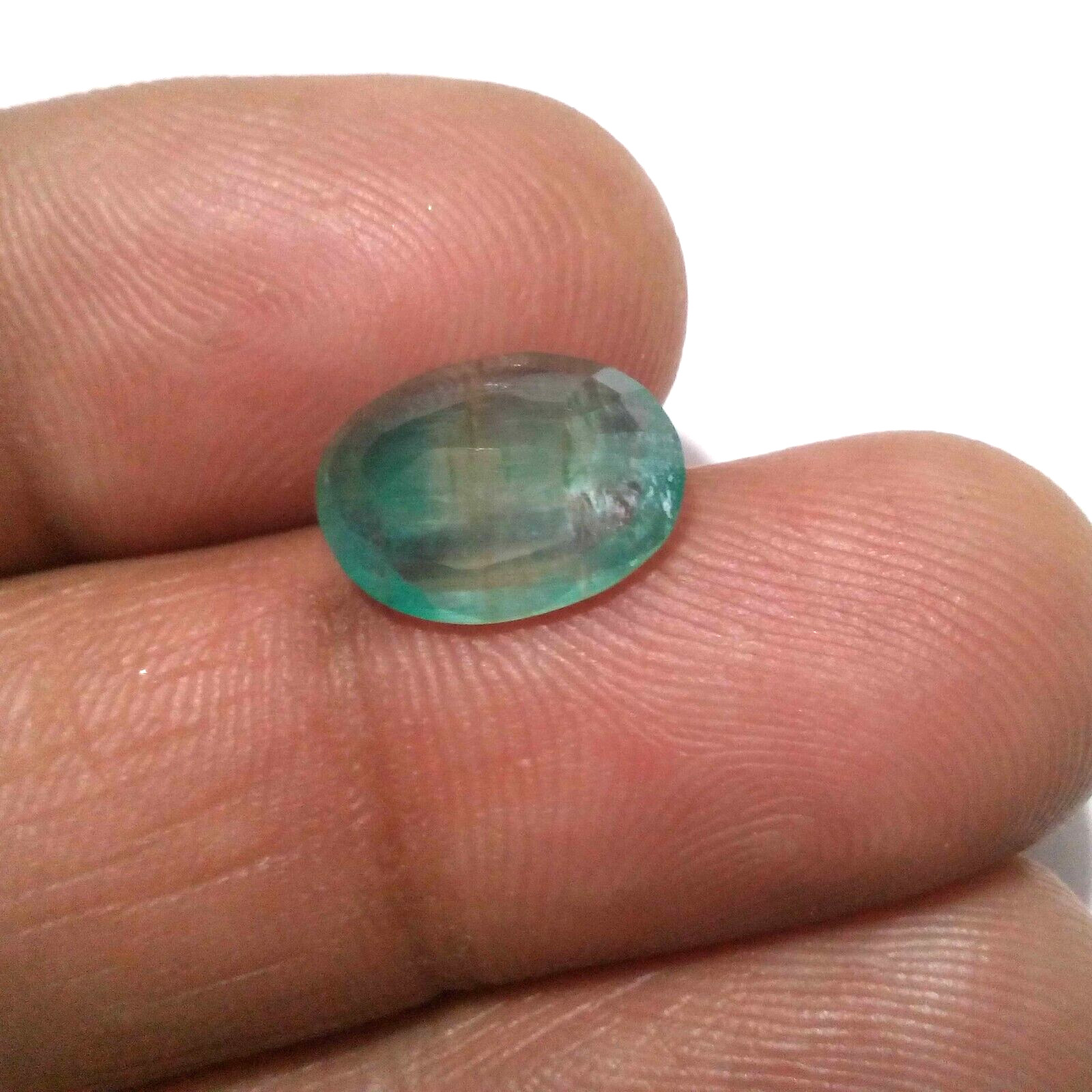 Amazing Colombian Emerald Faceted Oval Shape 3.80 Crt Emerald Loose Gemstone
