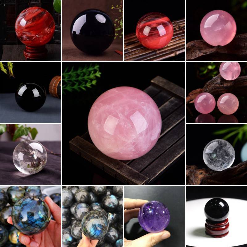 Natural Quartz Crystal Healing Gem Sphere Ball Energy Stone Reiki Decor W/ Stand