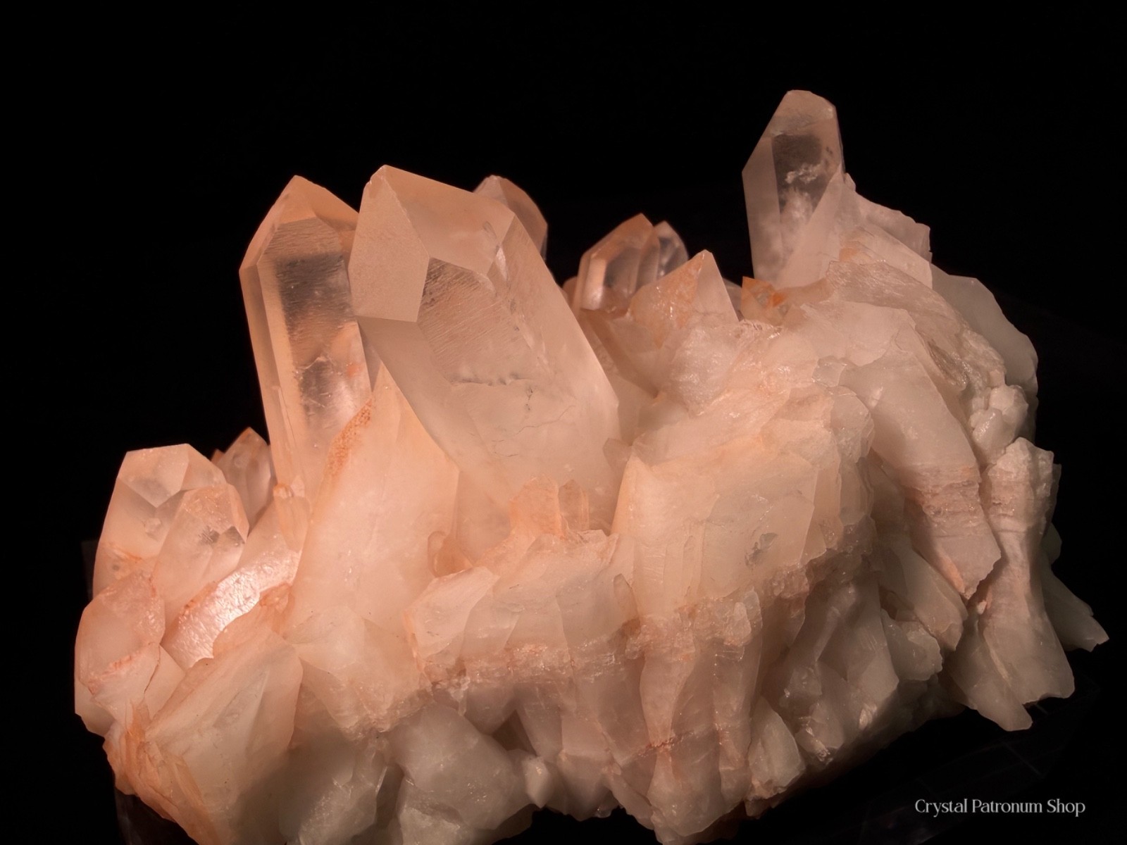 2.6LB Pink and White Crystal Cluster on Acrylic Stand | Natural Quartz Formation