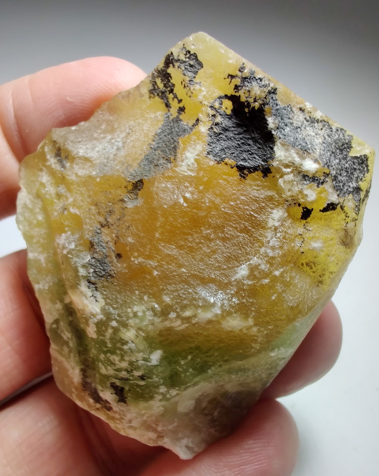 Rainbow Fluorite, cut slab, great color! fluorescent. Argentina. 86 grams.
