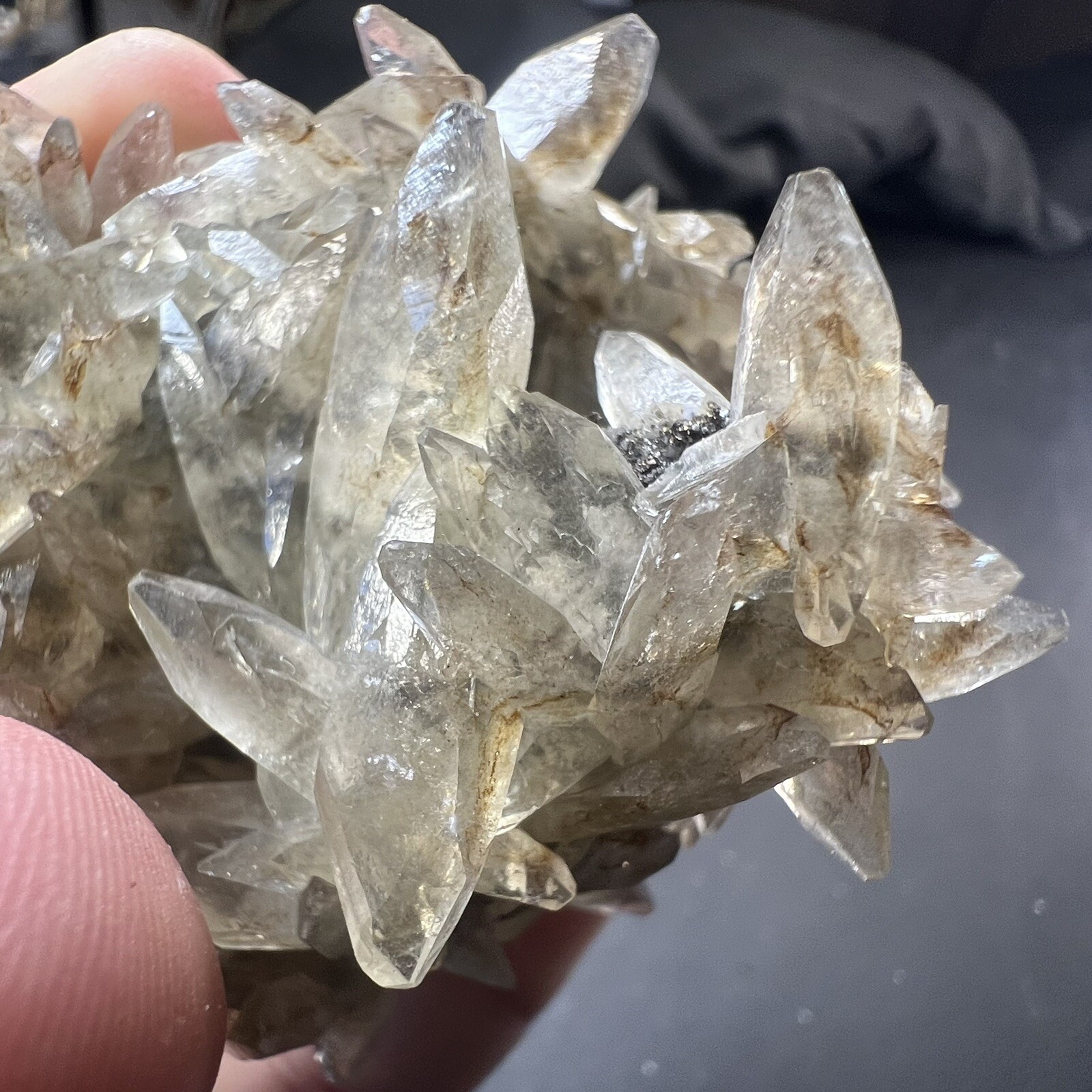 Calcite Crystal with Chalcopyrite Dolomite Matrix / Missouri