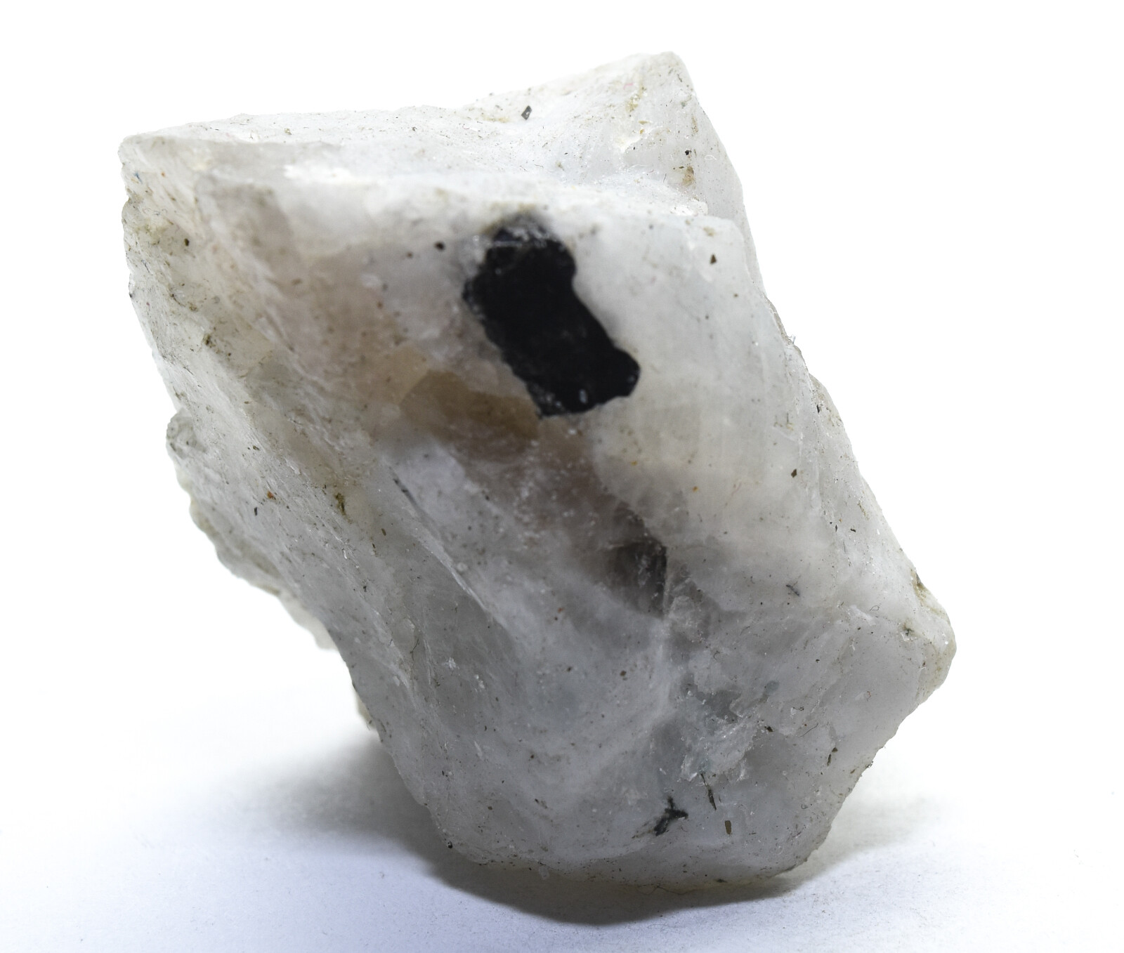 95g White Rainbow Moonstone Rough Natural Feldspar Gemstone Crystal Raw – India