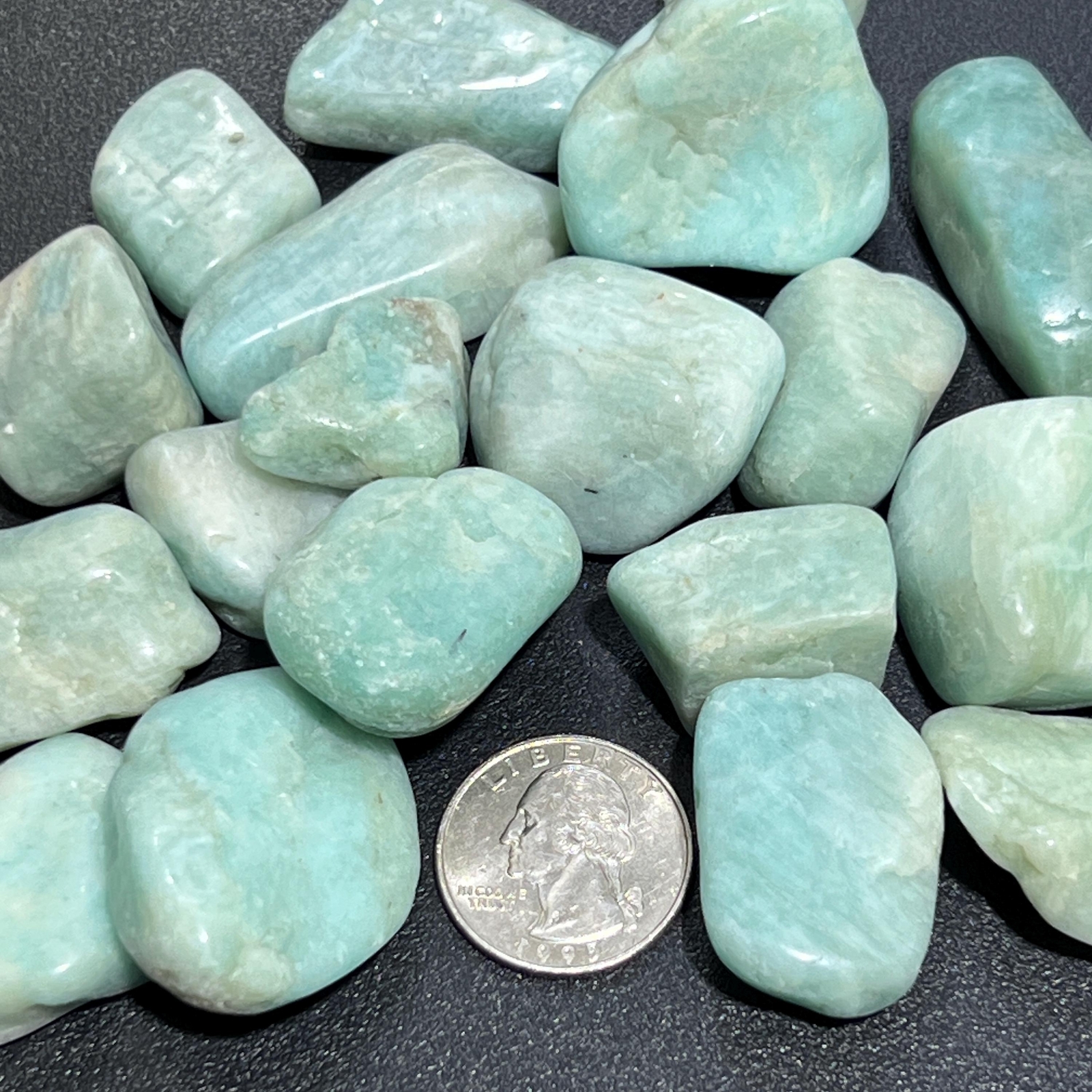 Amazonite Feldspar Tumbled Stones (By The Piece Or Pound) Wholesale Brazil Rocks
