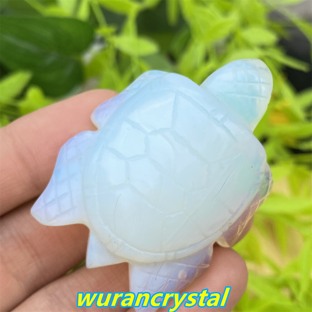 A+ Opalite Quartz Turtles Skull point Hand Carved Crystal Healing Decoration 1pc