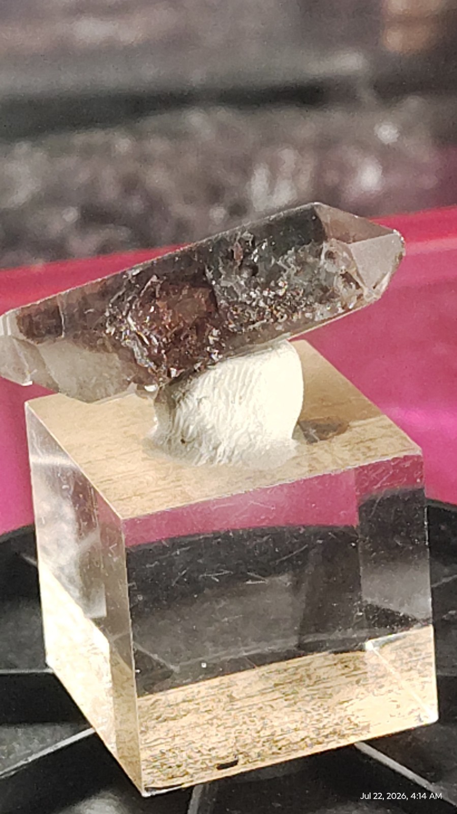 35mm Tabular Double Terminated Quartz Crystal DT Phantom Hematite Meigu China