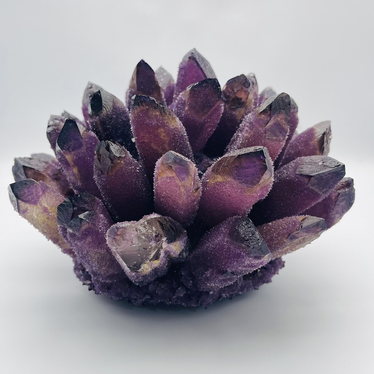 400G+ DARK PURPLE Amethyst Quartz Cluster Natural Crystal Geode Mineral Specimen