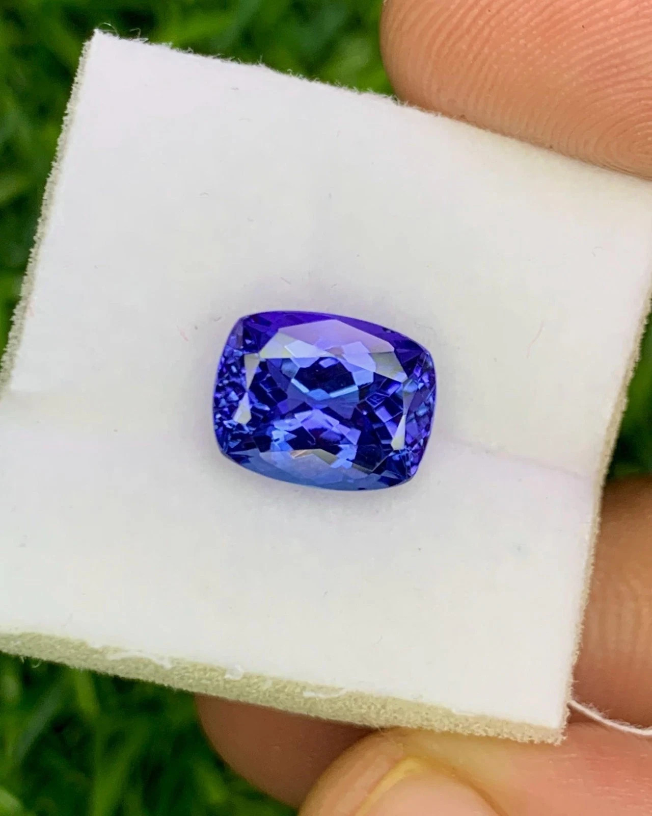 Certified Tanzania Tanzanite Flawless Blue 8.86 Ct+ Loose Cushion Cut Gemstone