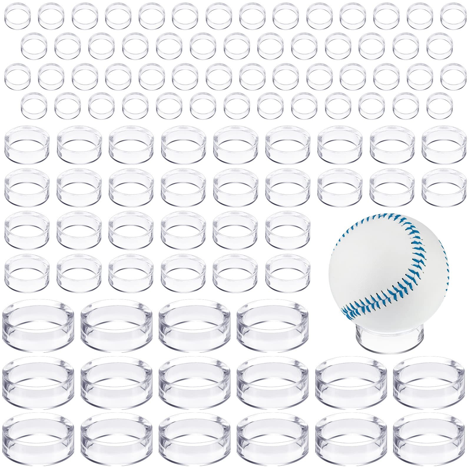 100PCS Acrylic Sphere Stand Clear Ball Egg Holder Display 3 Sizes