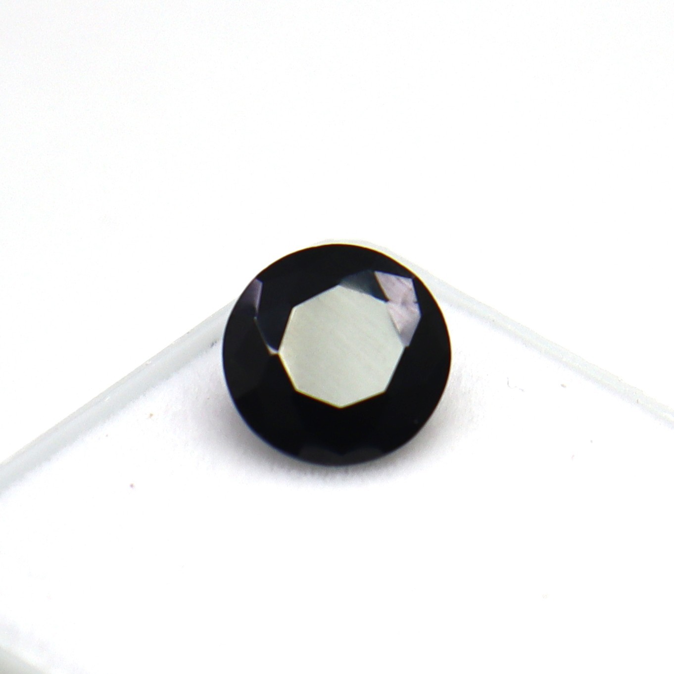 3.10 Natural Super Fine Black Round Cut Onyx GGI Certified Loose Gemstone