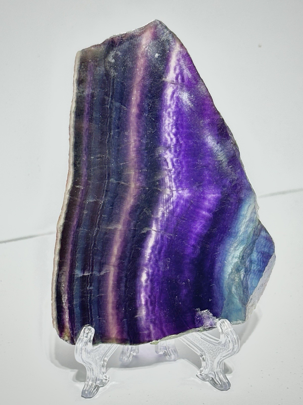 Rainbow Fluorite Crystal Freeform 10.3cm Hight | 7.5cm Width Large Slab 198g