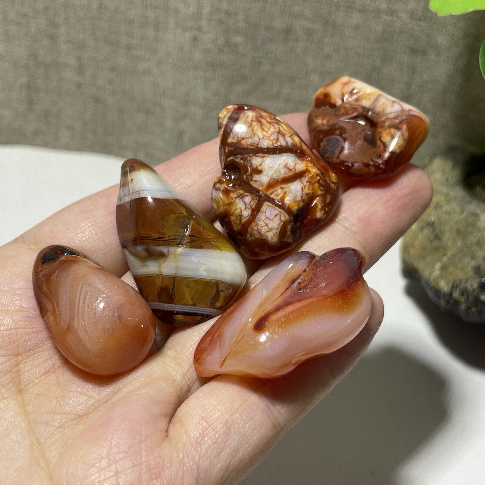 WOW!! 100% Natural Red Agate quartz crystal Chunk Specimen Healing 65g h7712