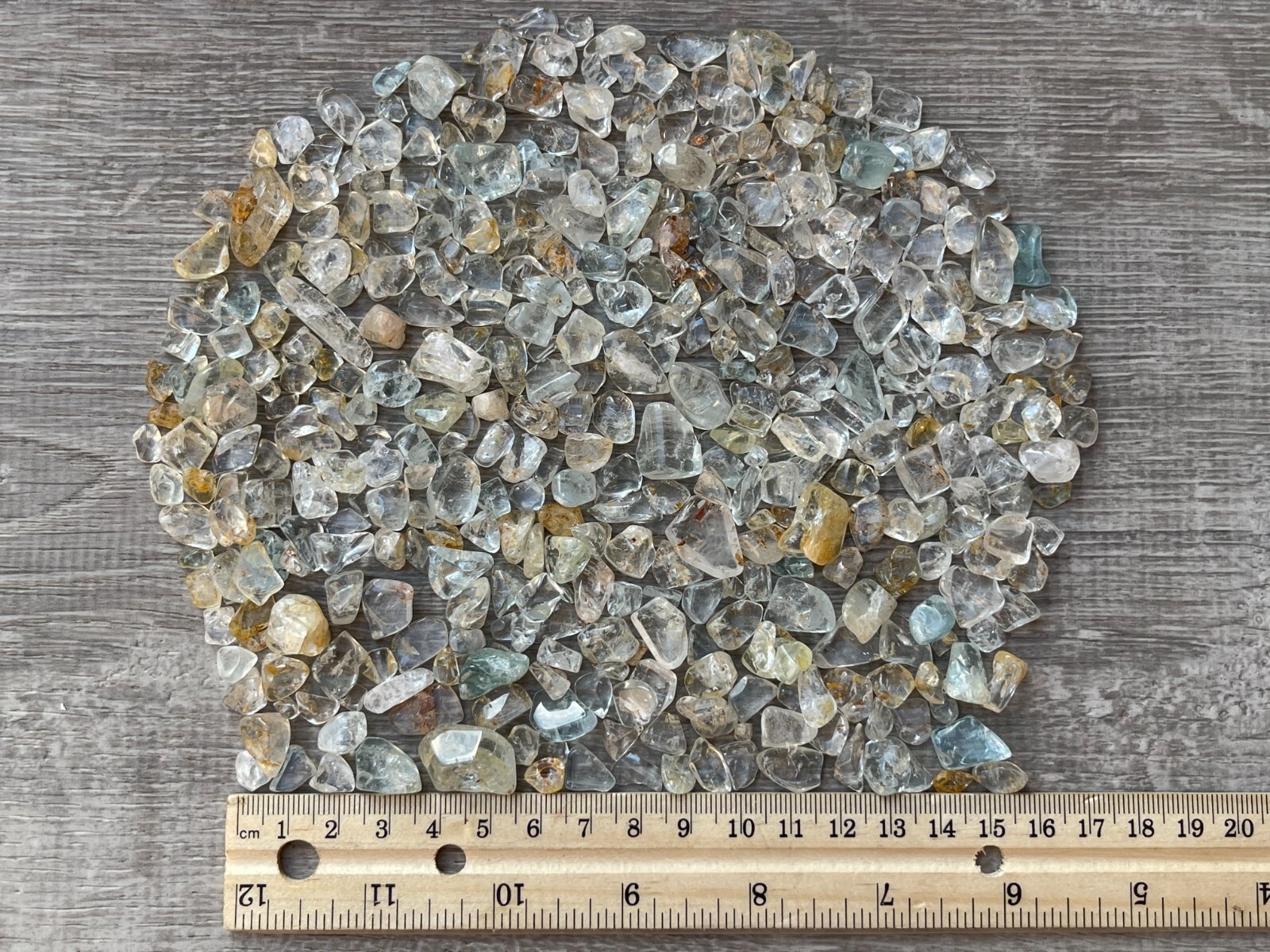 Grade A++ Lemon Topaz Semi Tumbled Gemstone Chips 5-20 mm, Wholesale Bulk Lot