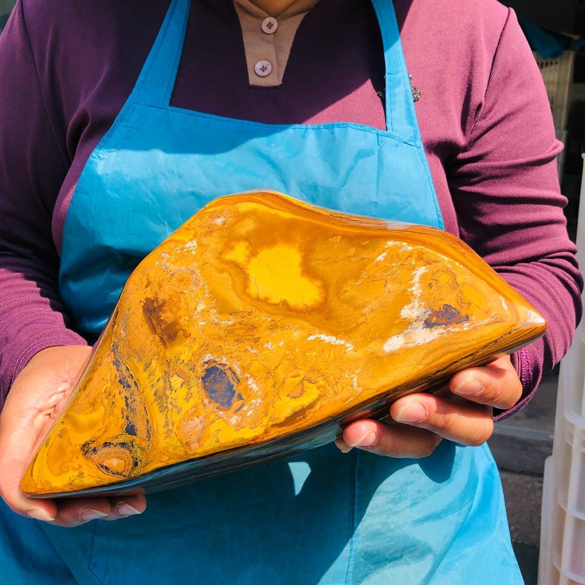 6.13LB Natural Tiger Eye Free Form Stone Mineral Quartz Crystal Reiki Healing