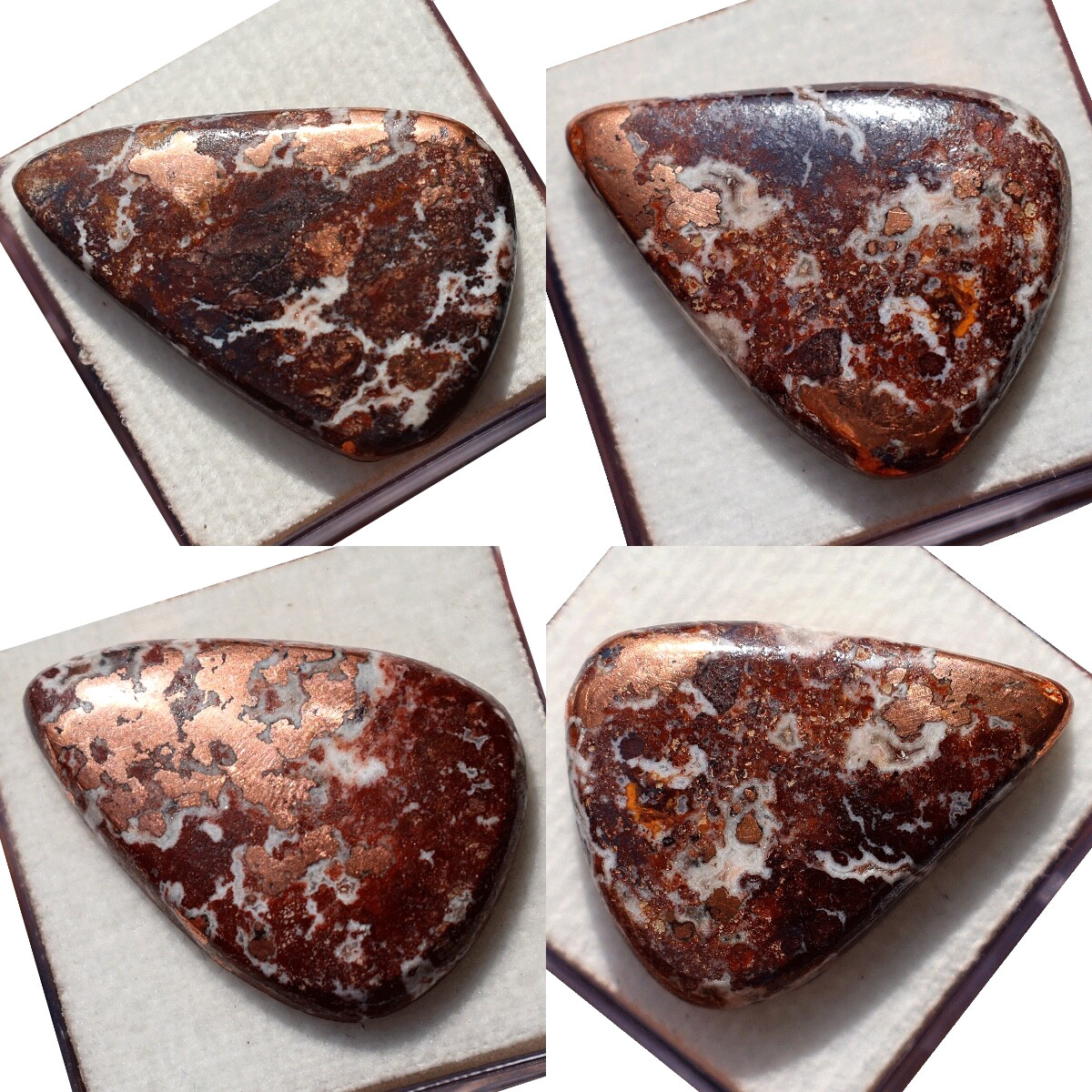4 Pcs Natural Copper Dolomite Hi-Grade Collectible Teardrop Crystal Specimens