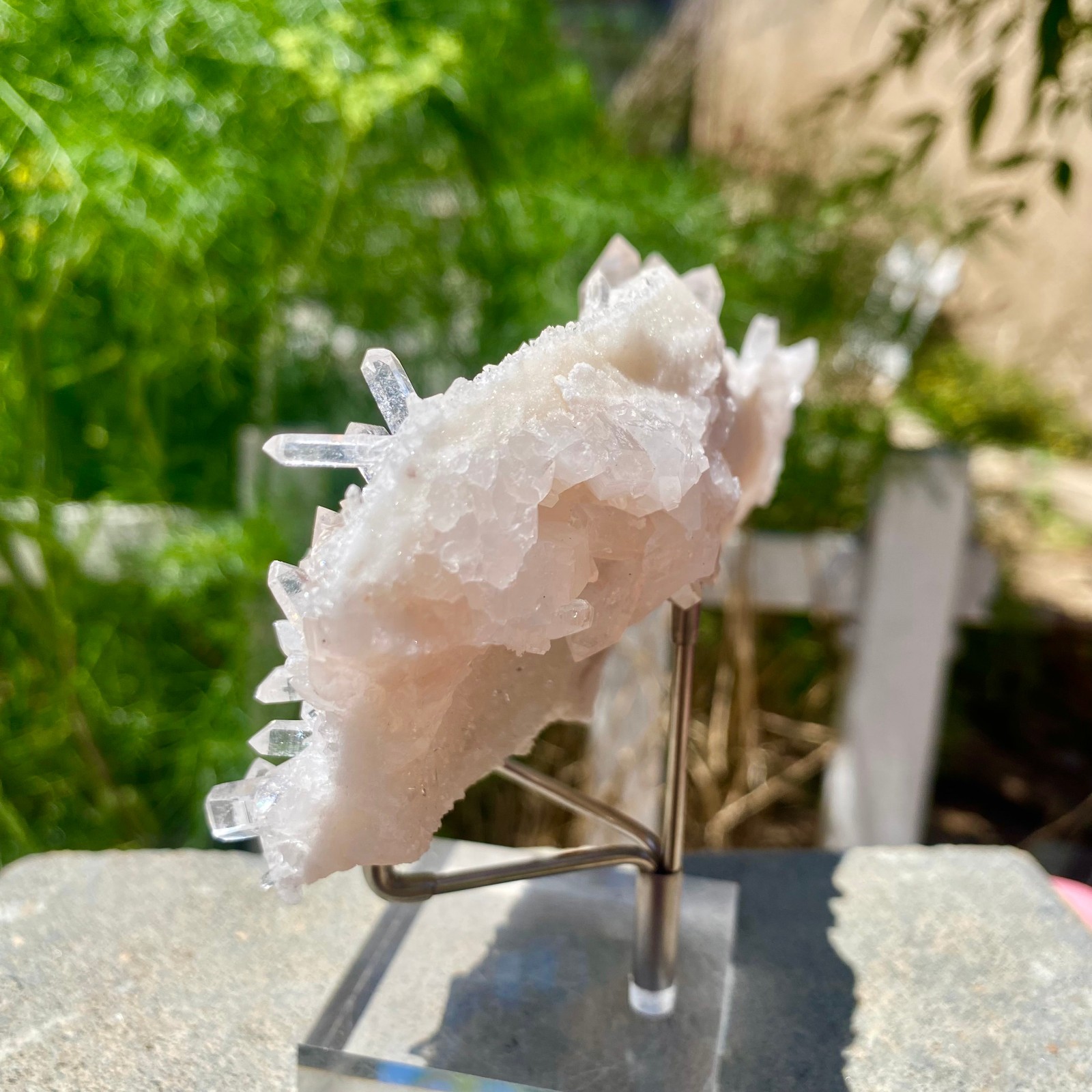 282G Natural Clear White Crystal Quartz Cluster Energy Healing Specimen