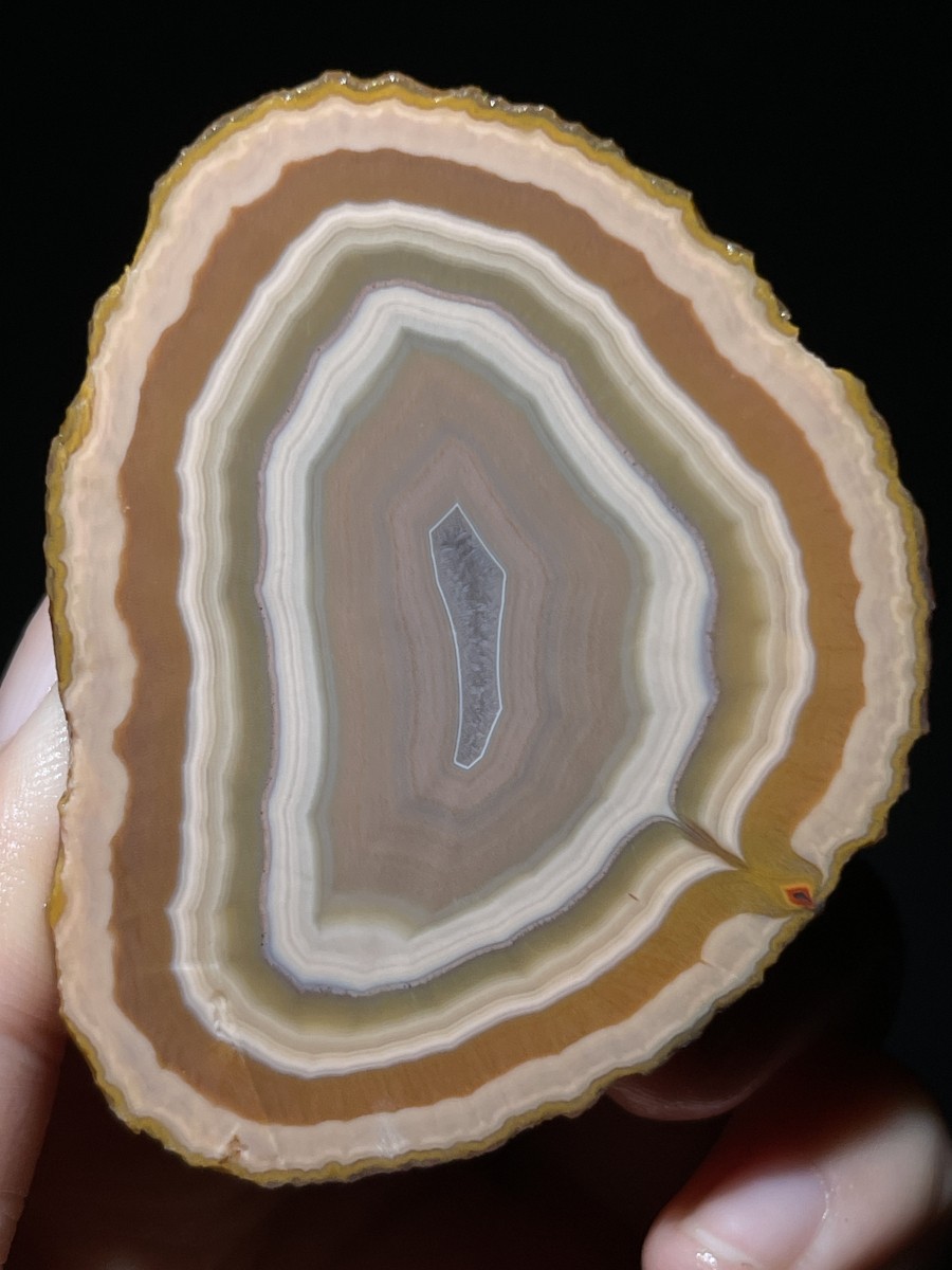 1Pair China Agate Hebei xuanhua natural Slices Crystal collectible 135g 112