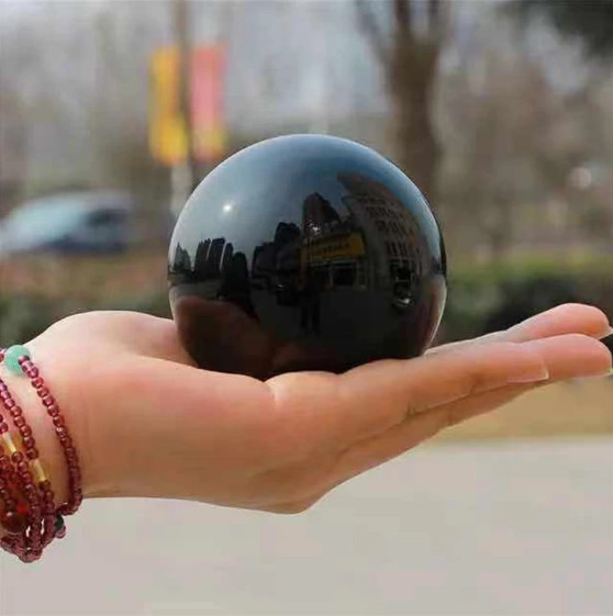 60mm Natural Obsidian Polished Black Healing Crystal Balls for Decoration