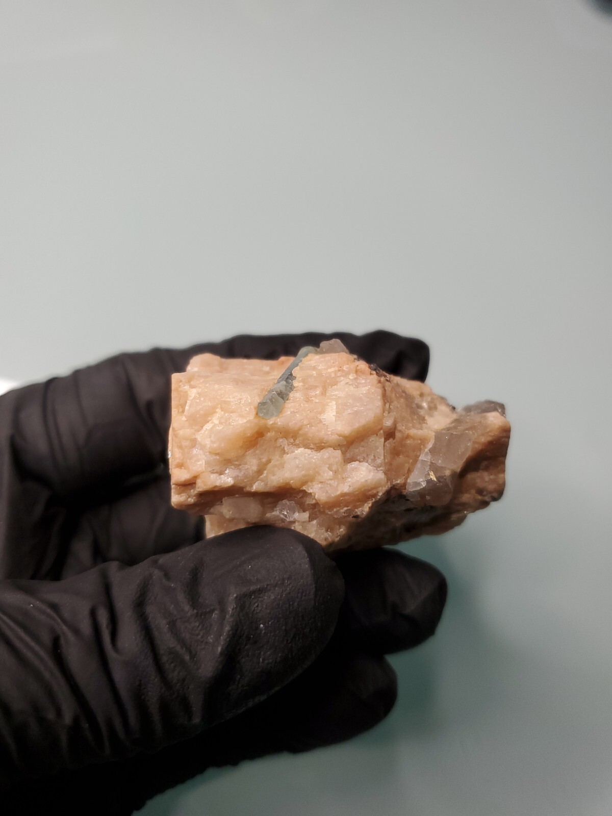 Aquamarine in Feldspar Crystal Specimen 72 grams