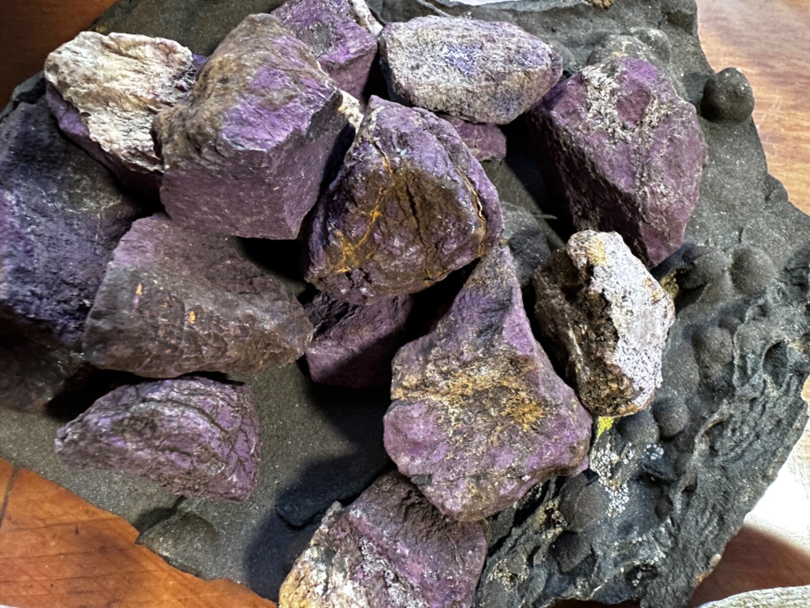 1X Purpurite Rough Stone Namibia 1-2inch Reiki Healing Crystal Intuition Change