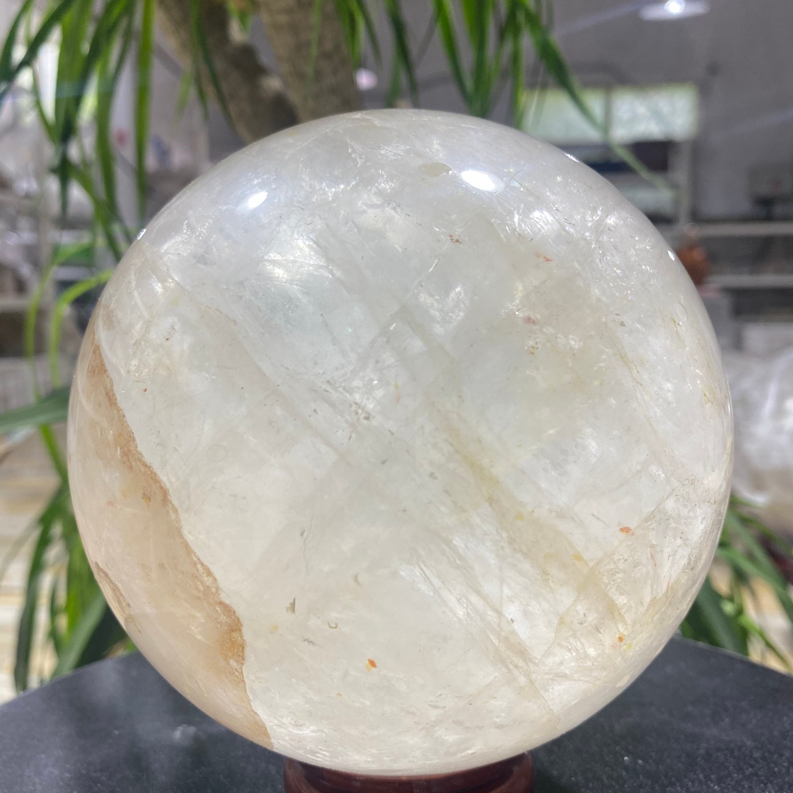 6.39LB white crystal transparent quartz crystal ball Reiki repair