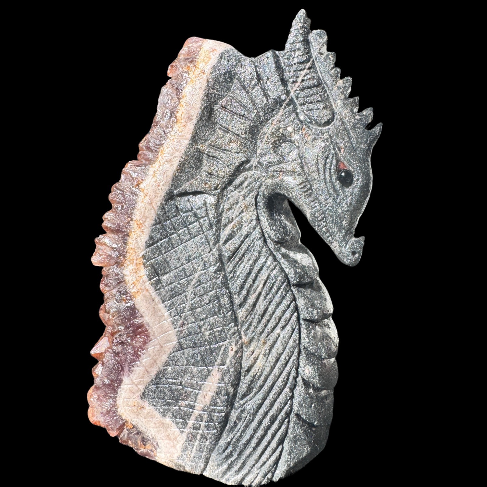 Museum-Grade Hand-Carved Red Crystal Dragon Head – Premier Feng Shui Art Gift