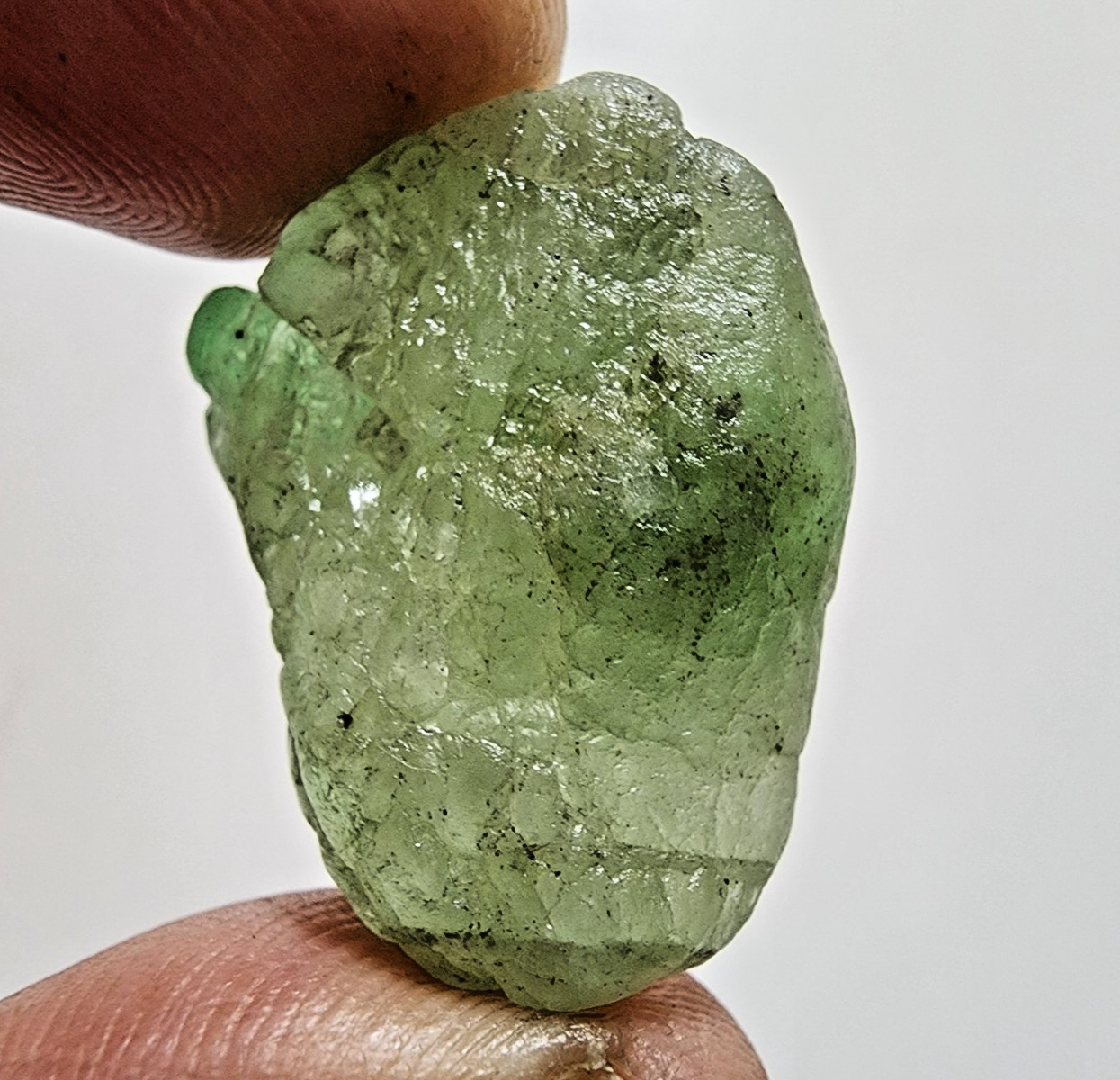 54.20 Ct Wonderful Tsavorite Garnet Rough Green Untreated Crystal Jewelry Making