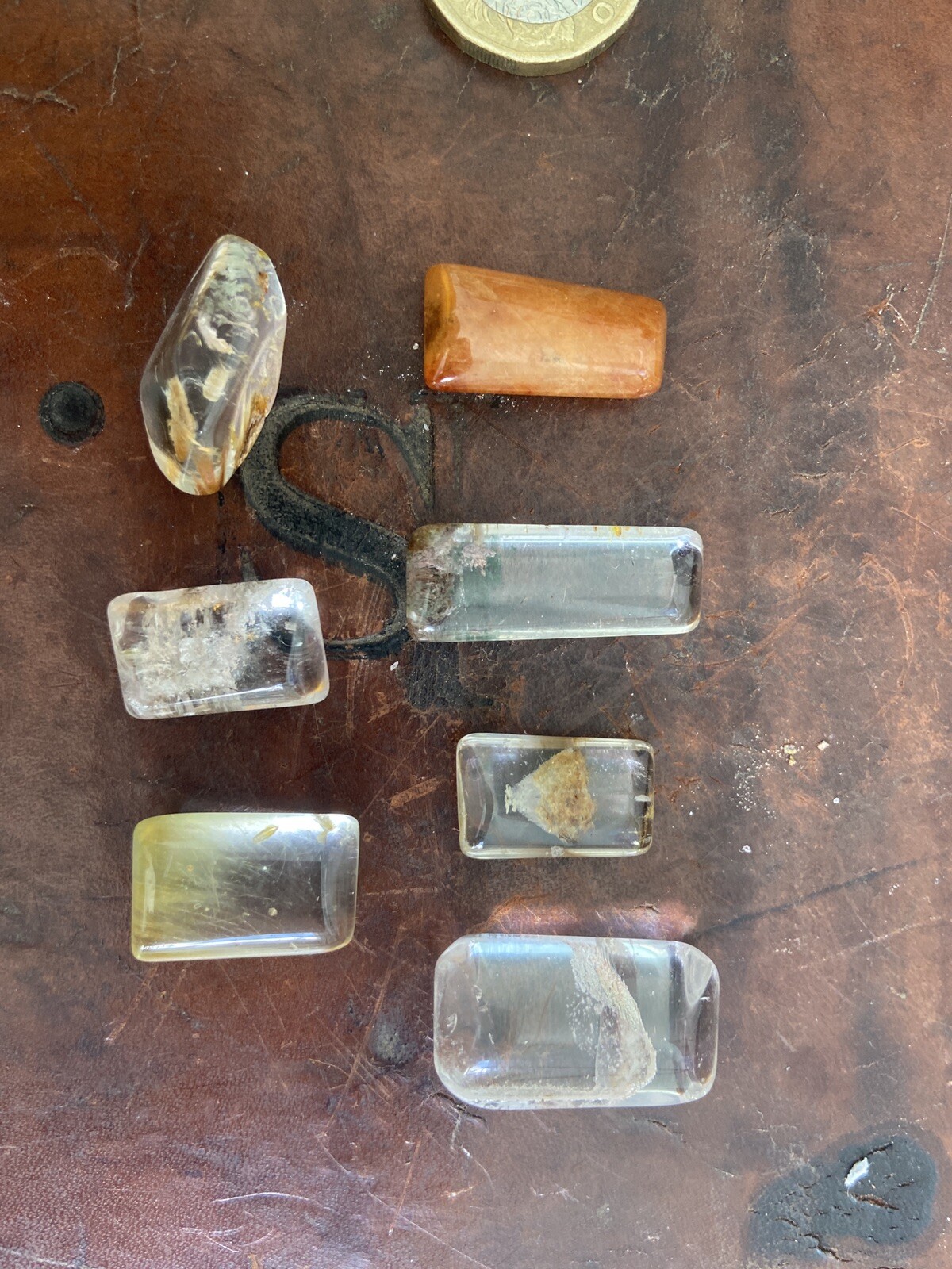 Mixed Wholesale Gemstone Crystal Rectangular Tablets – Lodalite, Rabbit Hair
