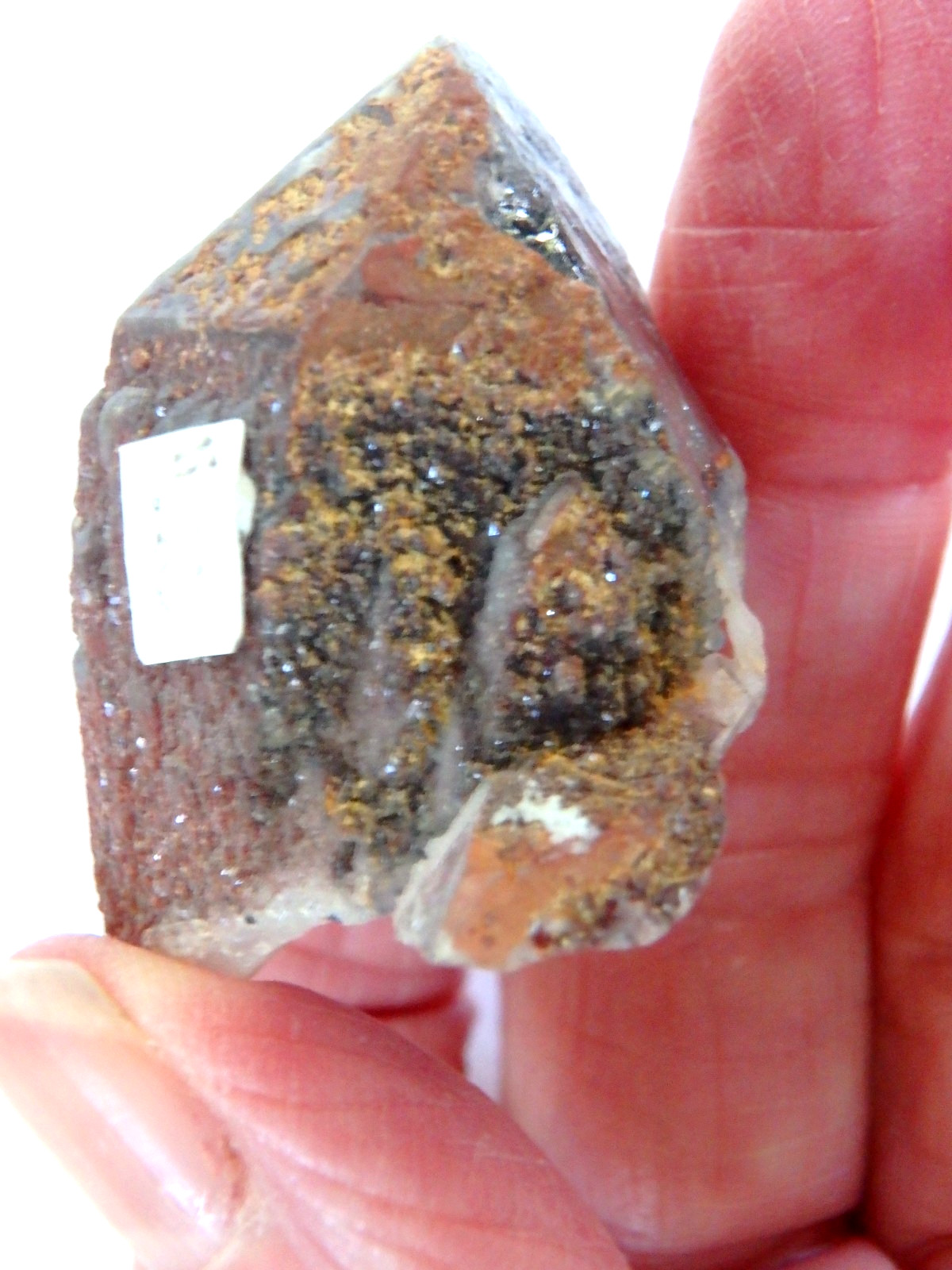 Crystal Red Hematite on Quartz $20 with drusy 28.8 grams