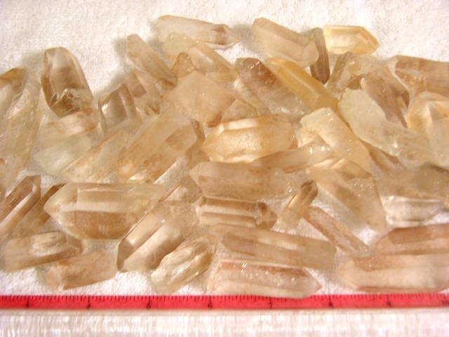 Pink Lemurian terminated Quartz crystal all natural 1/2 pound lots 10+ crystals