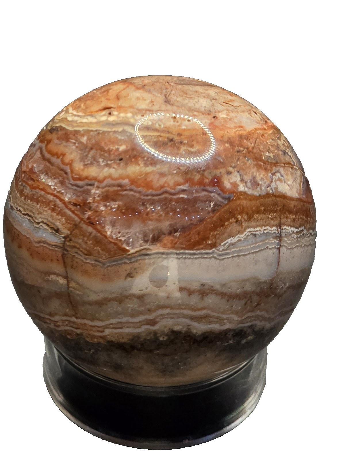 2 Crazy Lace Agate Spheres W/ Druzy 41mm & 40mm